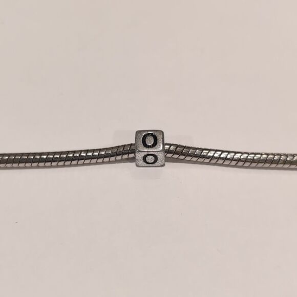 Silver O Spacer Charm for Pandora Style Bracelet‎ - Picture 3 of 5